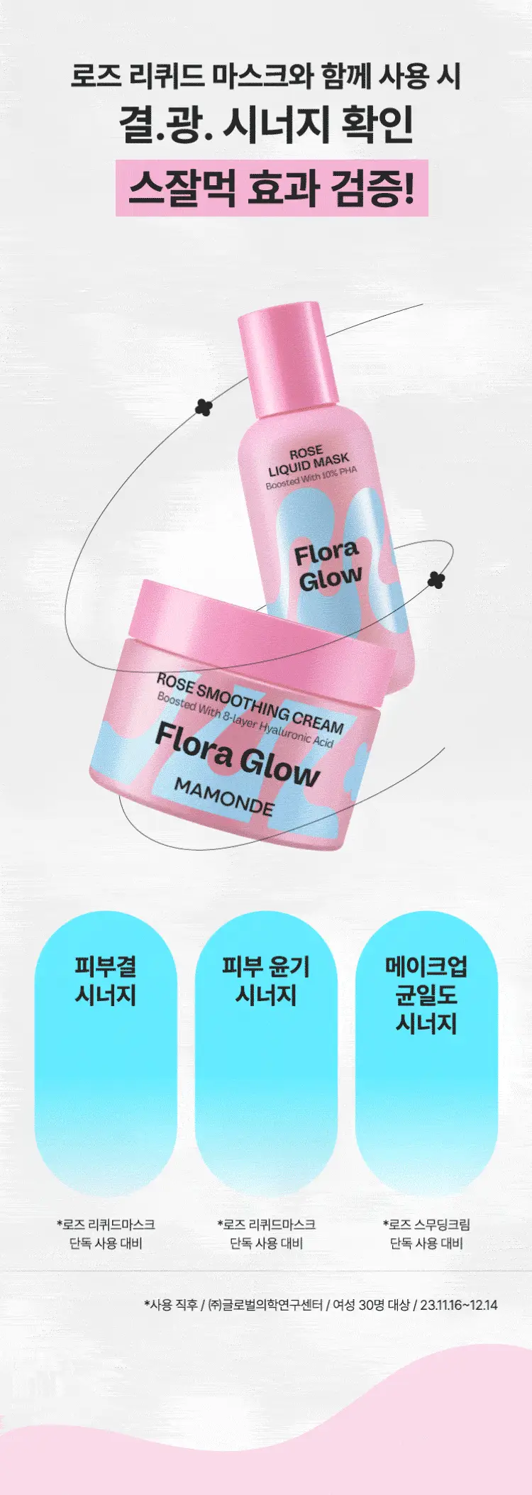 [화잘먹 결크림] 마몽드 플로라 글로우 로즈 스무딩 크림 50ml 상세페이지 3